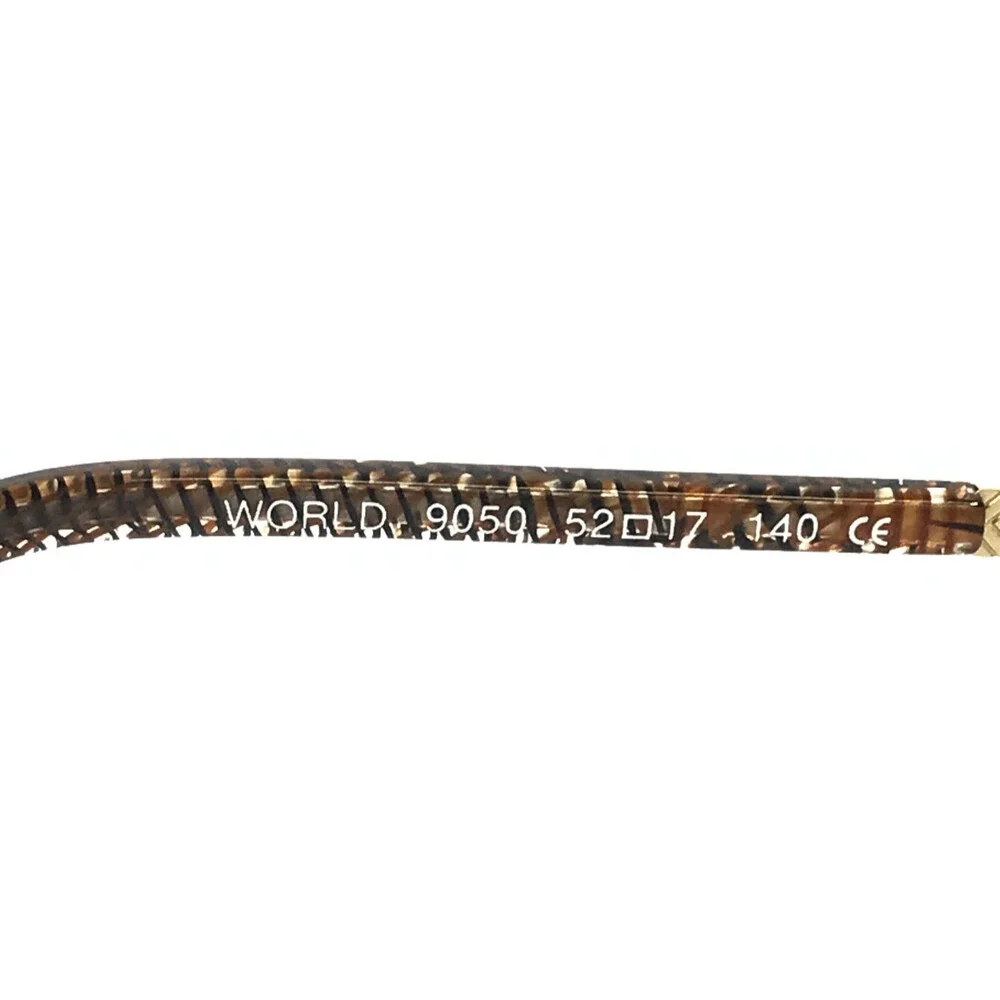 BOZ Eyeglasses Frames WORLD 9050 Brown Gold Cat Eye Half Rim 52-17-140